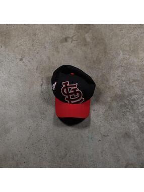 New Era St Louis Cardinals Hat L/XL Black Red MLB On Field Cap National League P